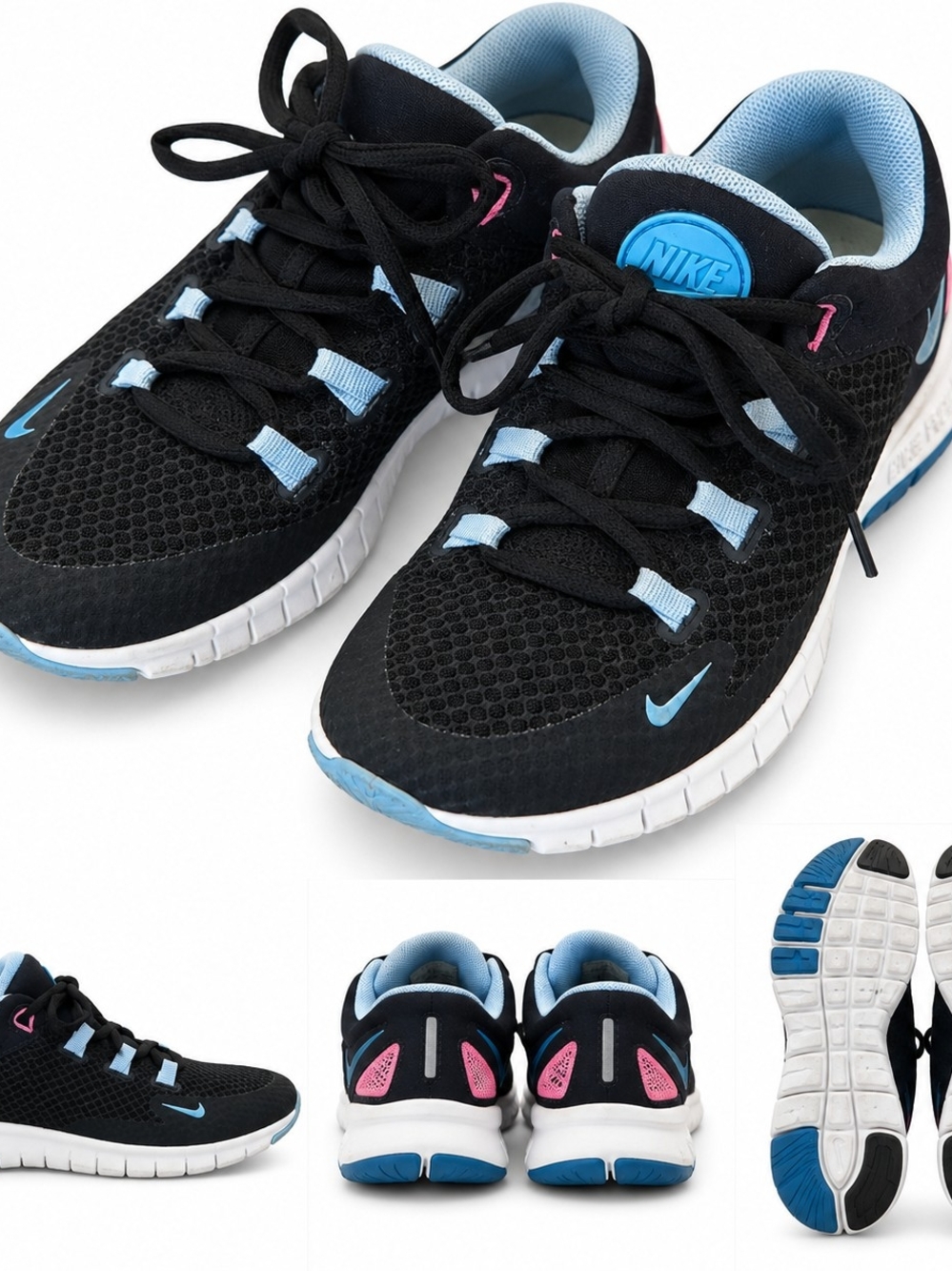 Nike Women’s Black & Light Blue Lightweight Running Sneakers